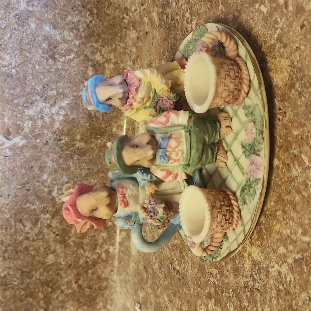 Whimsical rabbit/mouse mini tea set